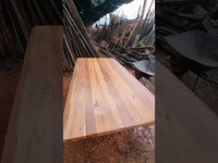 Ecru Oak Table X with Benches