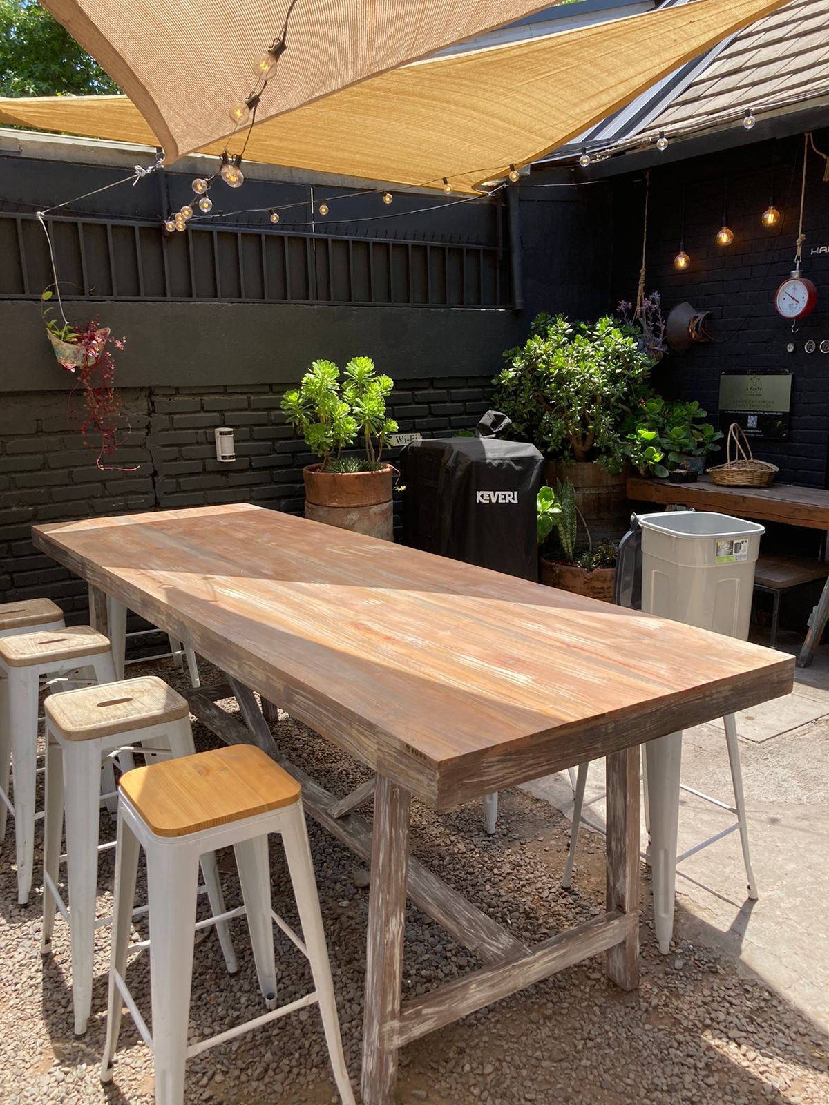 mueble barra bar o comedor, barra mesa, de roble artesanal, fabricado por artesanos