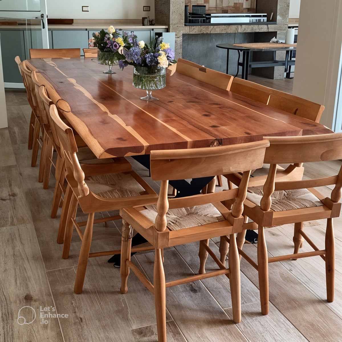 Mesa de comedor XL de roble macizo hecha a mano – Nowü