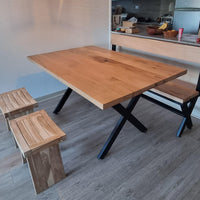 Mesa Comedor Roble Fierro X Variantes