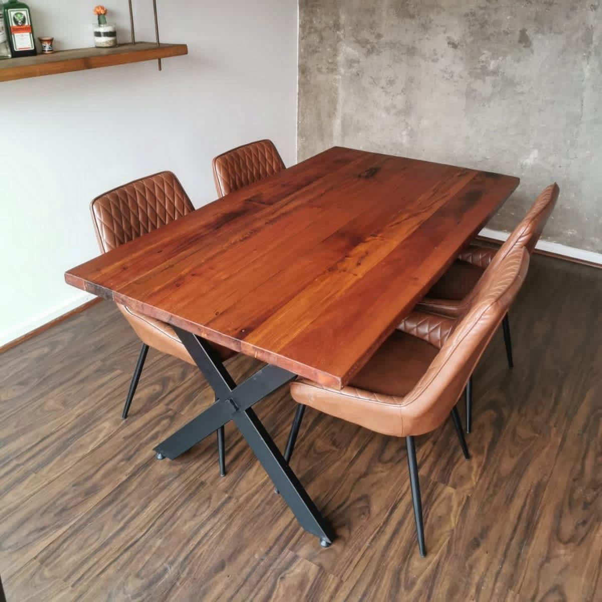Mesa Comedor Roble Fierro X